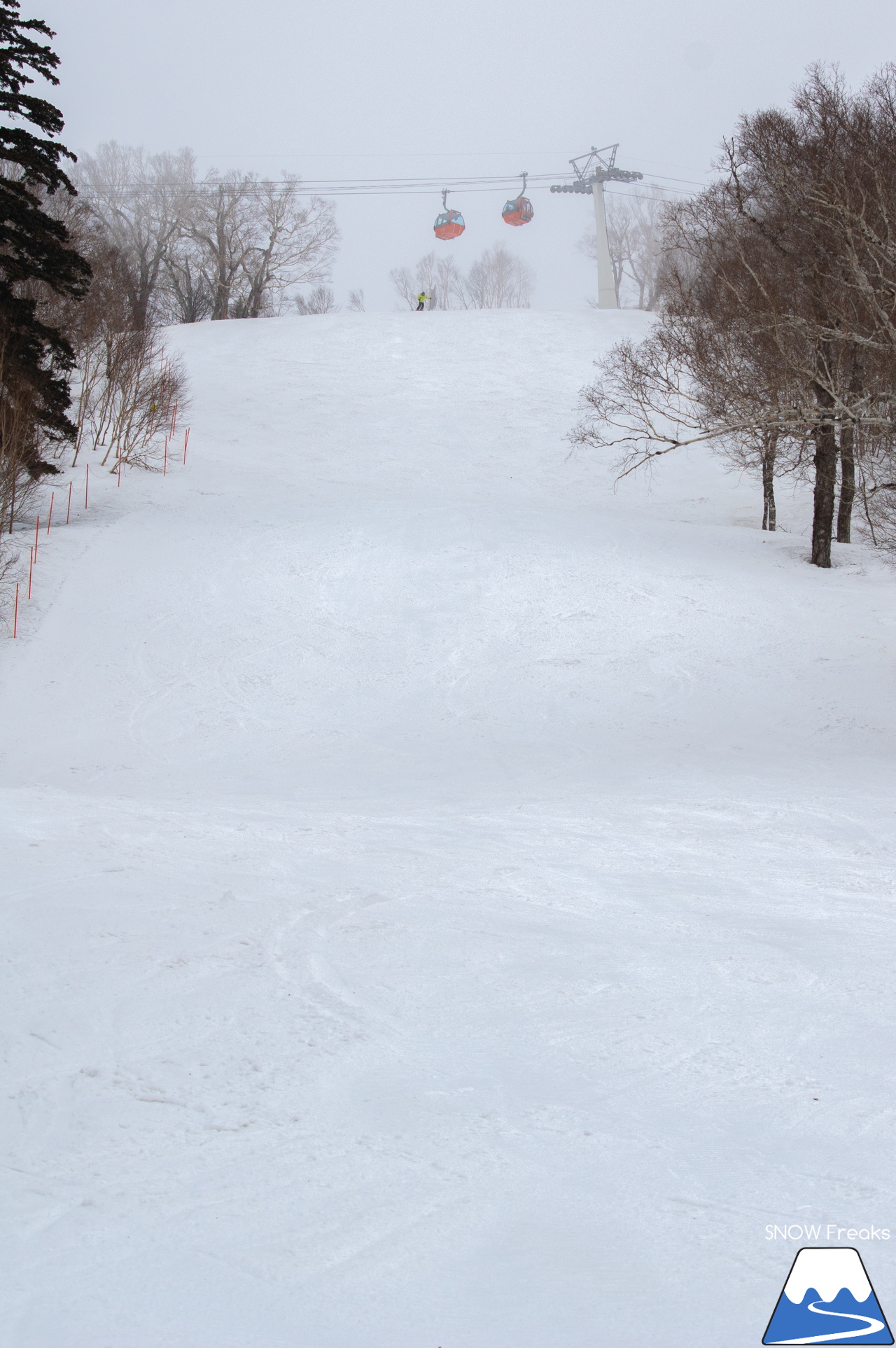 札幌国際スキー場｜山頂の積雪は、300cm！連日の春スキー＆スノーボード日和から一転、今日は冬が帰ってきました♪